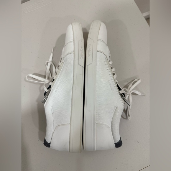 Calvin Klein Other - Calvin Klein Ibrahim Leather White Men Shoes Trainers Size 12 Casual